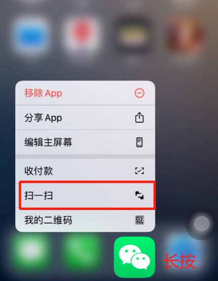 海棠苹果手机维修分享iPhone 15如何快速打开扫一扫 